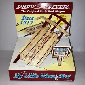 Vintage 1998 Radio Flyer "My Little Wood Sled" Model #903 Rare  NEW in Box